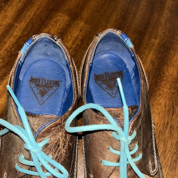 JOHN FUEVOG OXFORD BROWN LEATHER SHOES. - Picture 9 of 12